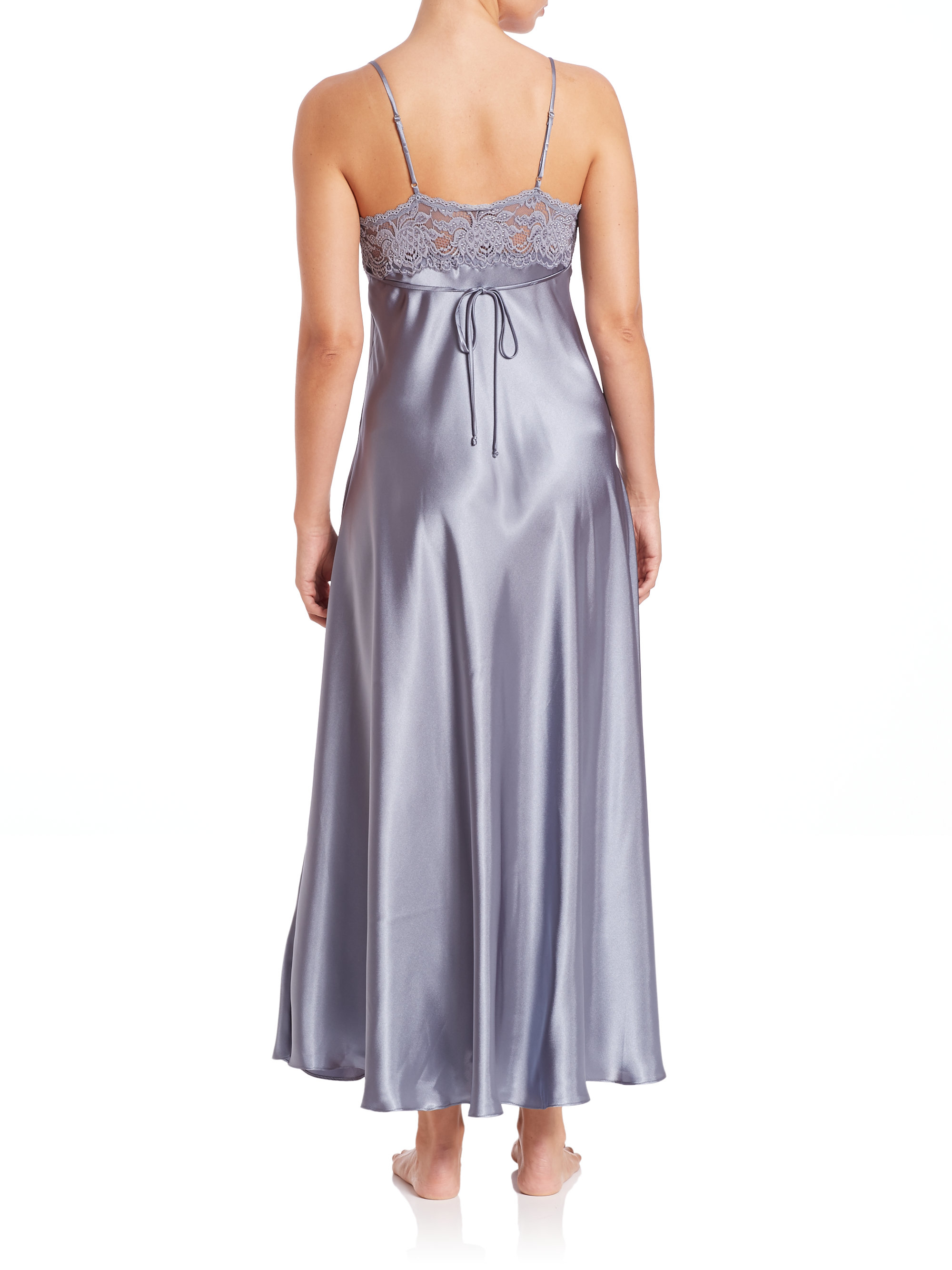 Lyst Jonquil Lacetrim Nightgown in Gray