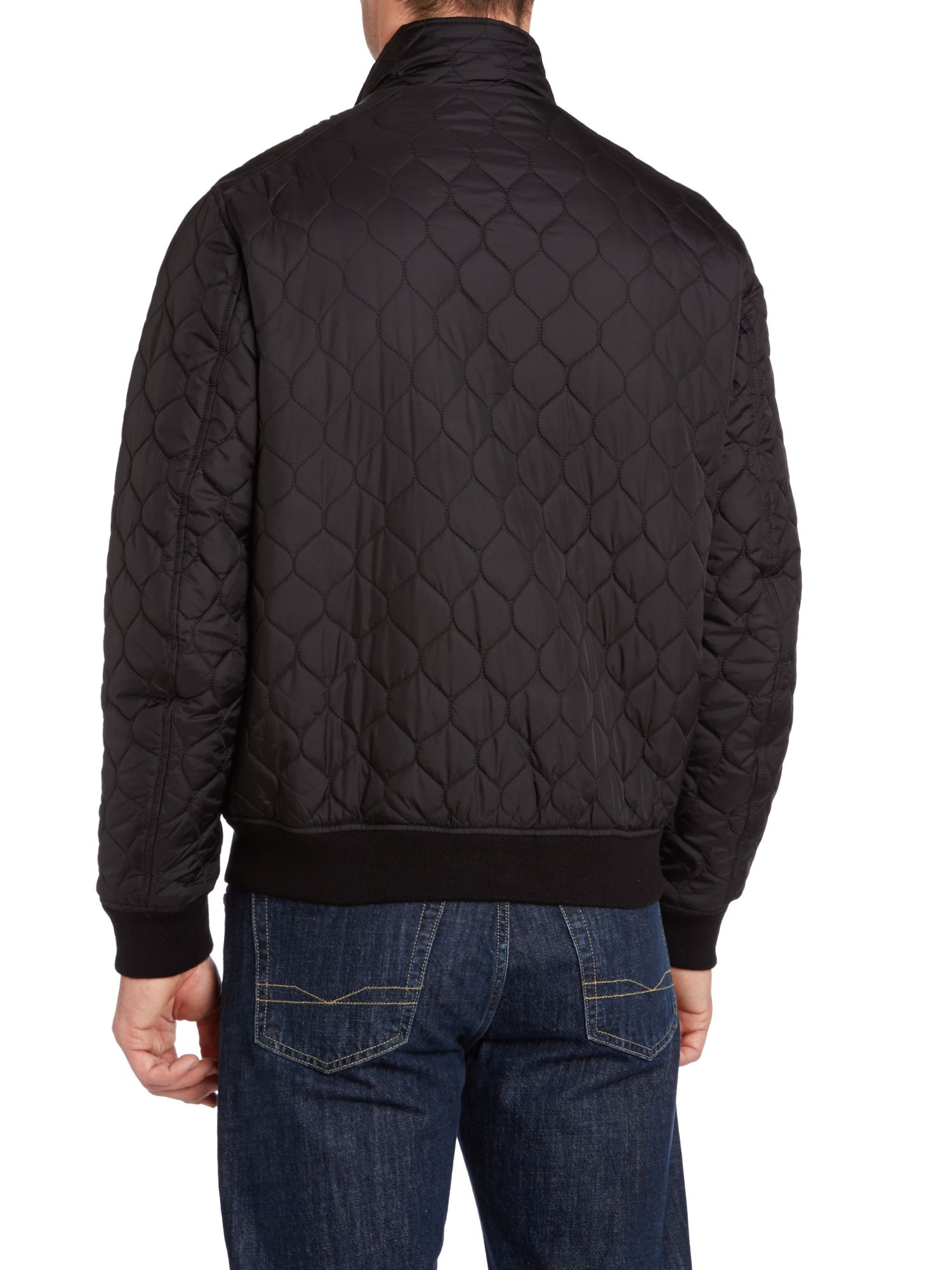 Dockers Quilted Bomber Jacket in Black for Men | Lyst