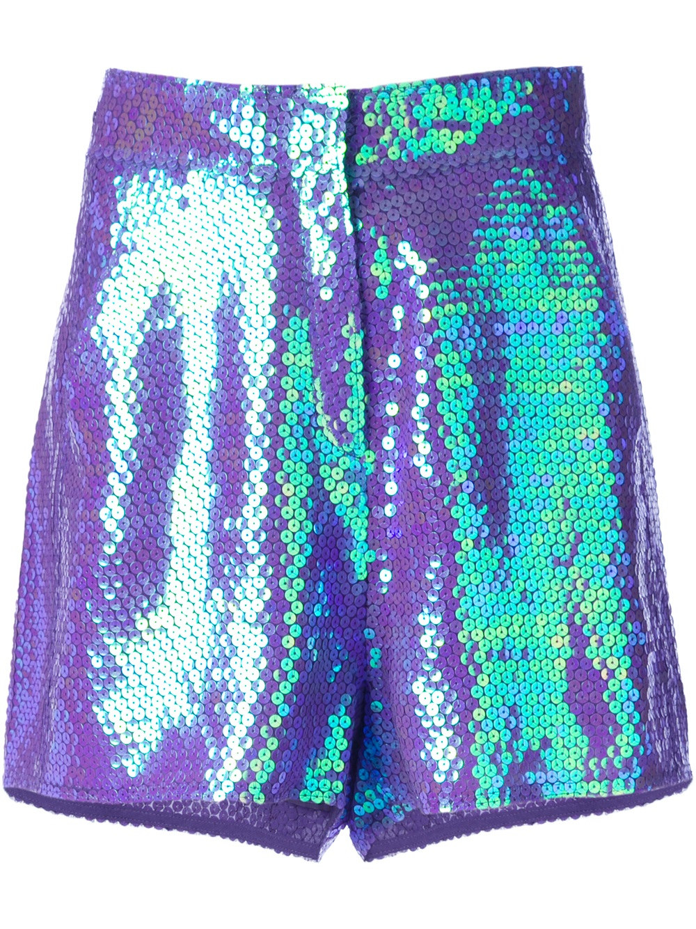 Lyst - Acne Studios Sequin Embellished Shorts in Purple
