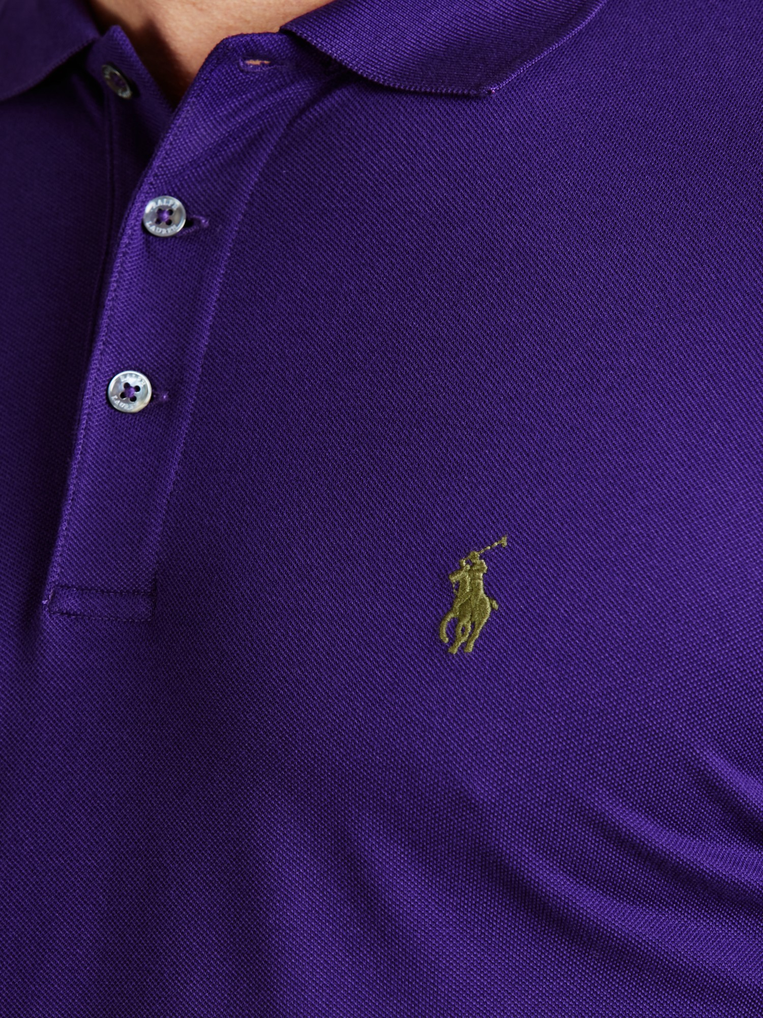 Polo ralph lauren Slim Fit Polo Shirt in Purple for Men | Lyst