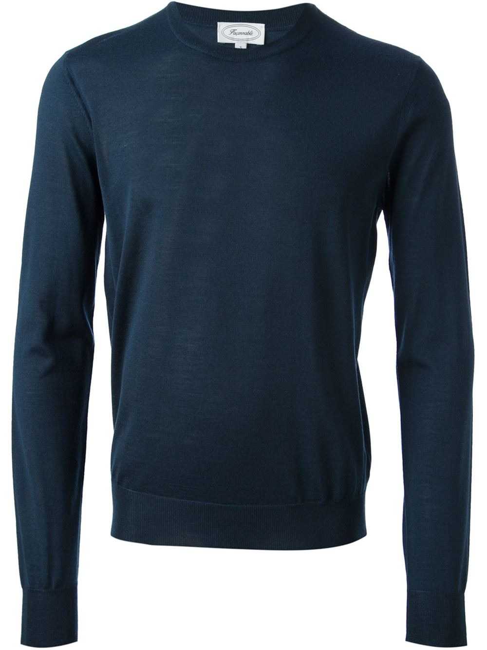 Lyst - Façonnable Knit Sweater in Blue for Men