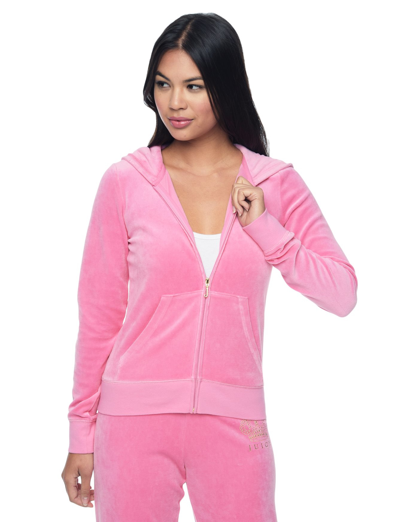 Juicy couture Logo Jc Monogram Velour Original Jacket in Pink (Cameo ...