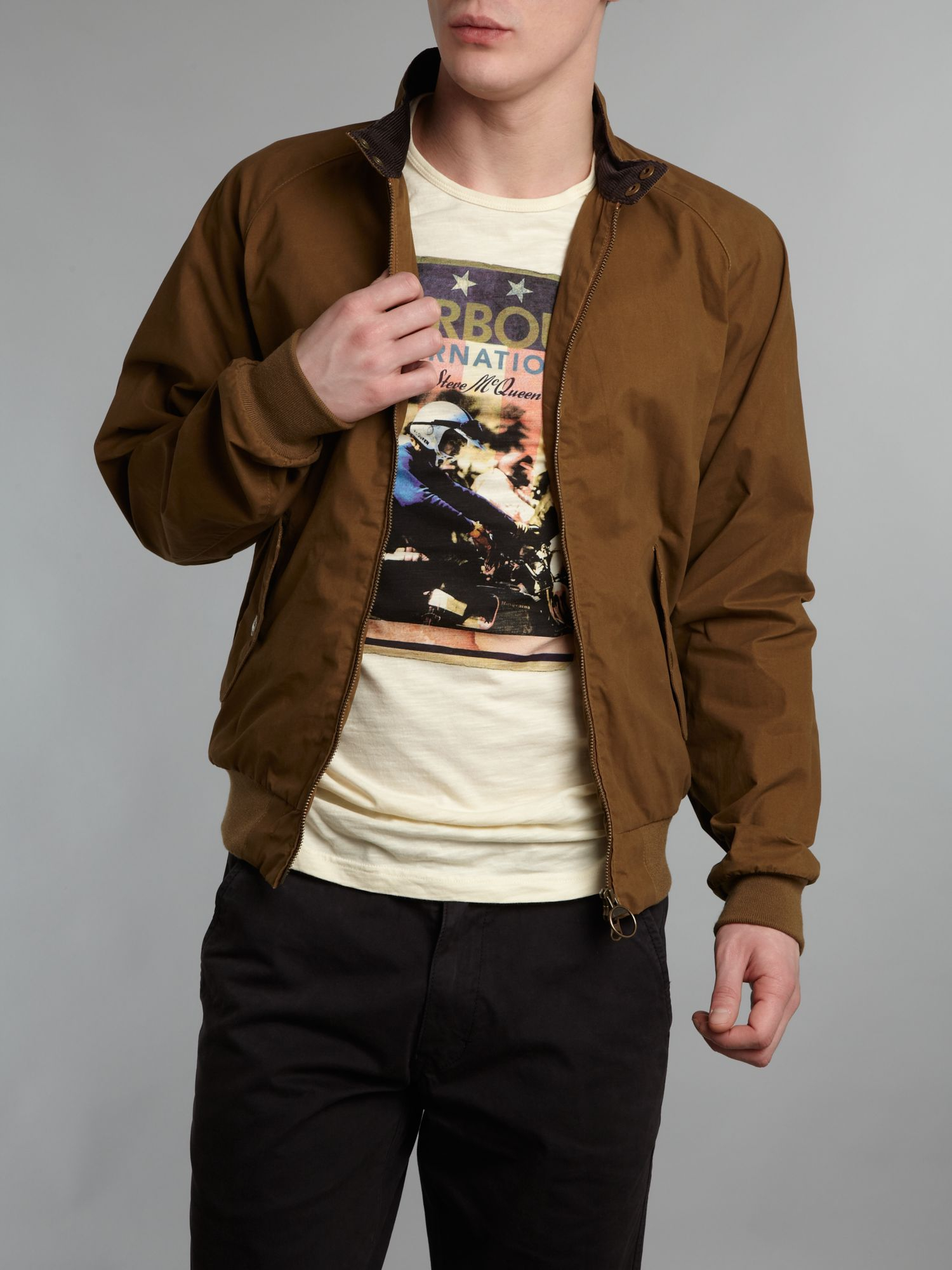 Barbour Steve Mcqueen Merchant Casual Jacket in Brown for Men | Lyst