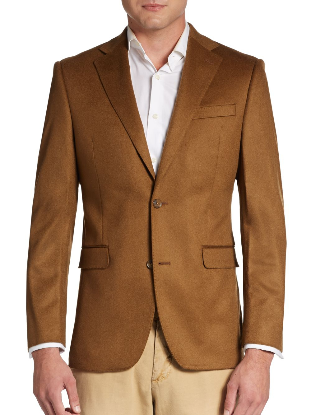 Saks fifth avenue black label Slim-fit Cashmere Sportcoat in Brown for ...