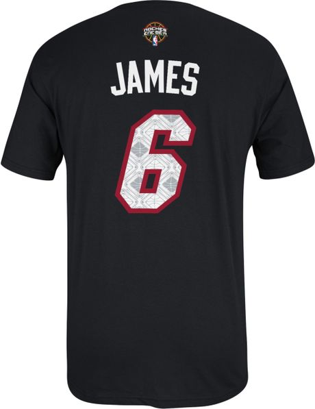 Adidas Mens Miami Heat Lebron James Latin Nights Player Tshirt in Black ...