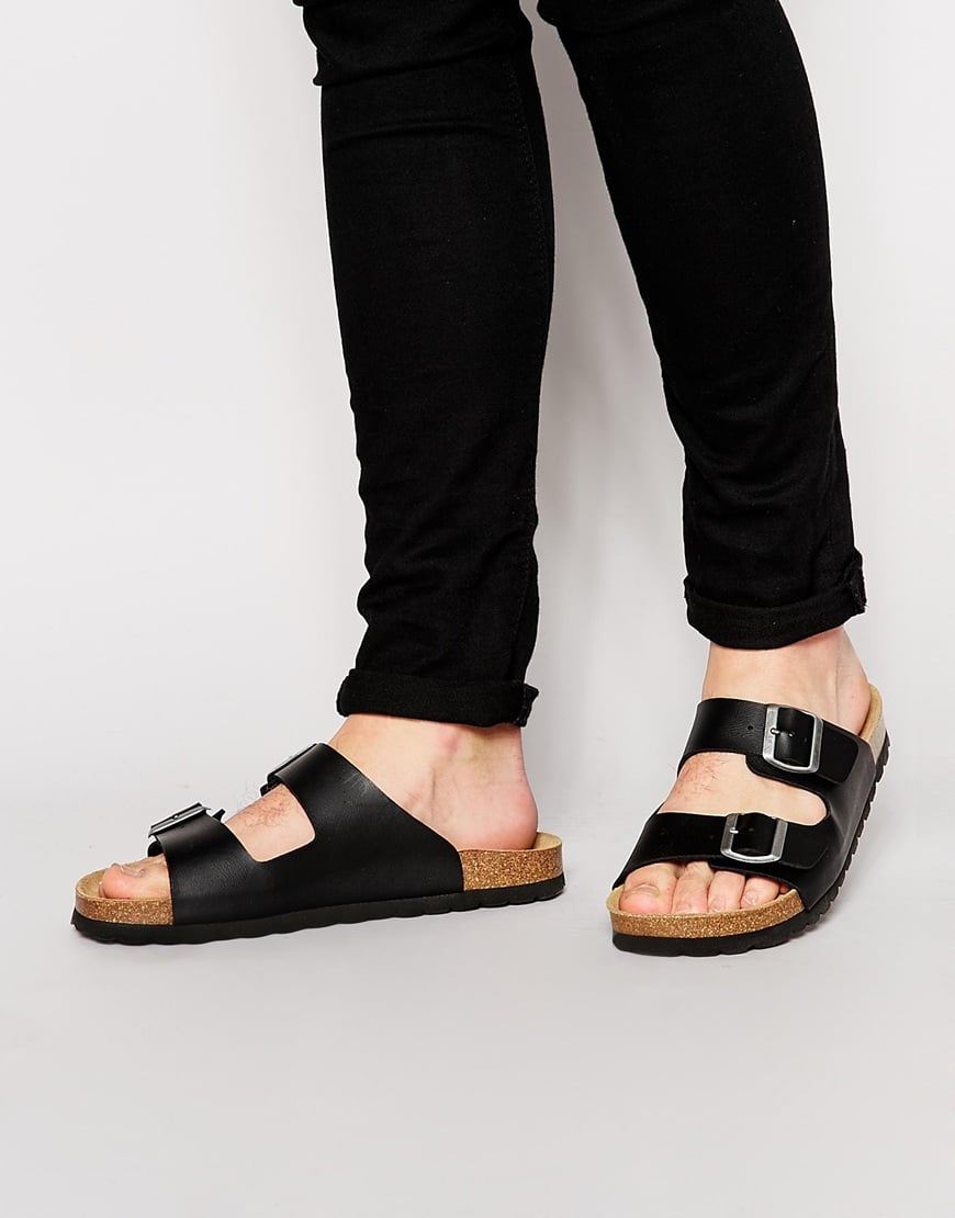 Asos Sandals With Buckle in Black for Men | Lyst