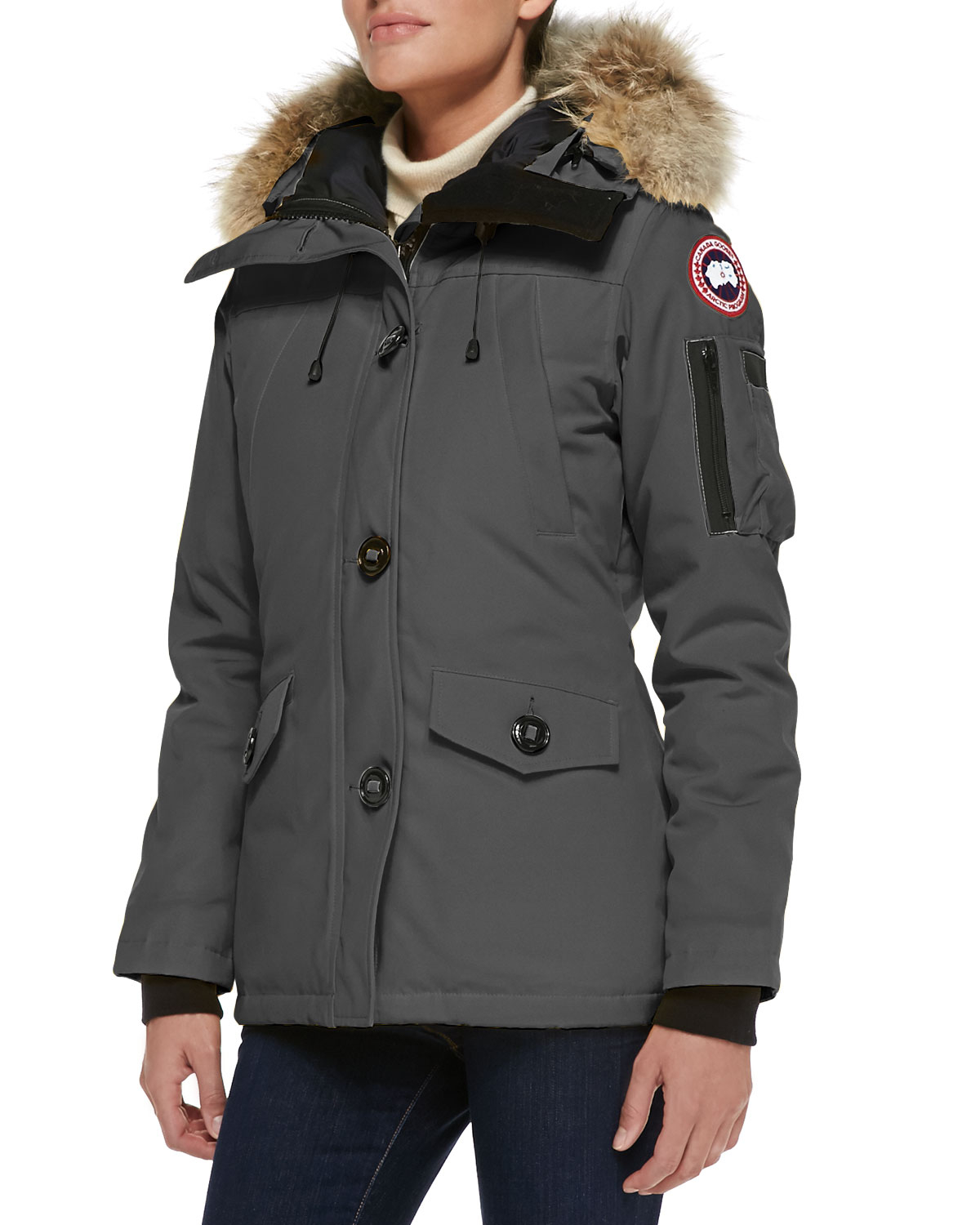 Lyst Canada Goose Montebello Fur Trimmed Shell Down Parka Jacket In Yellow