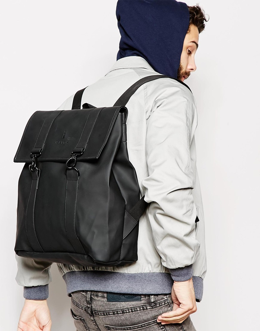 Rains Msn Backpack in Black for Men - Lyst