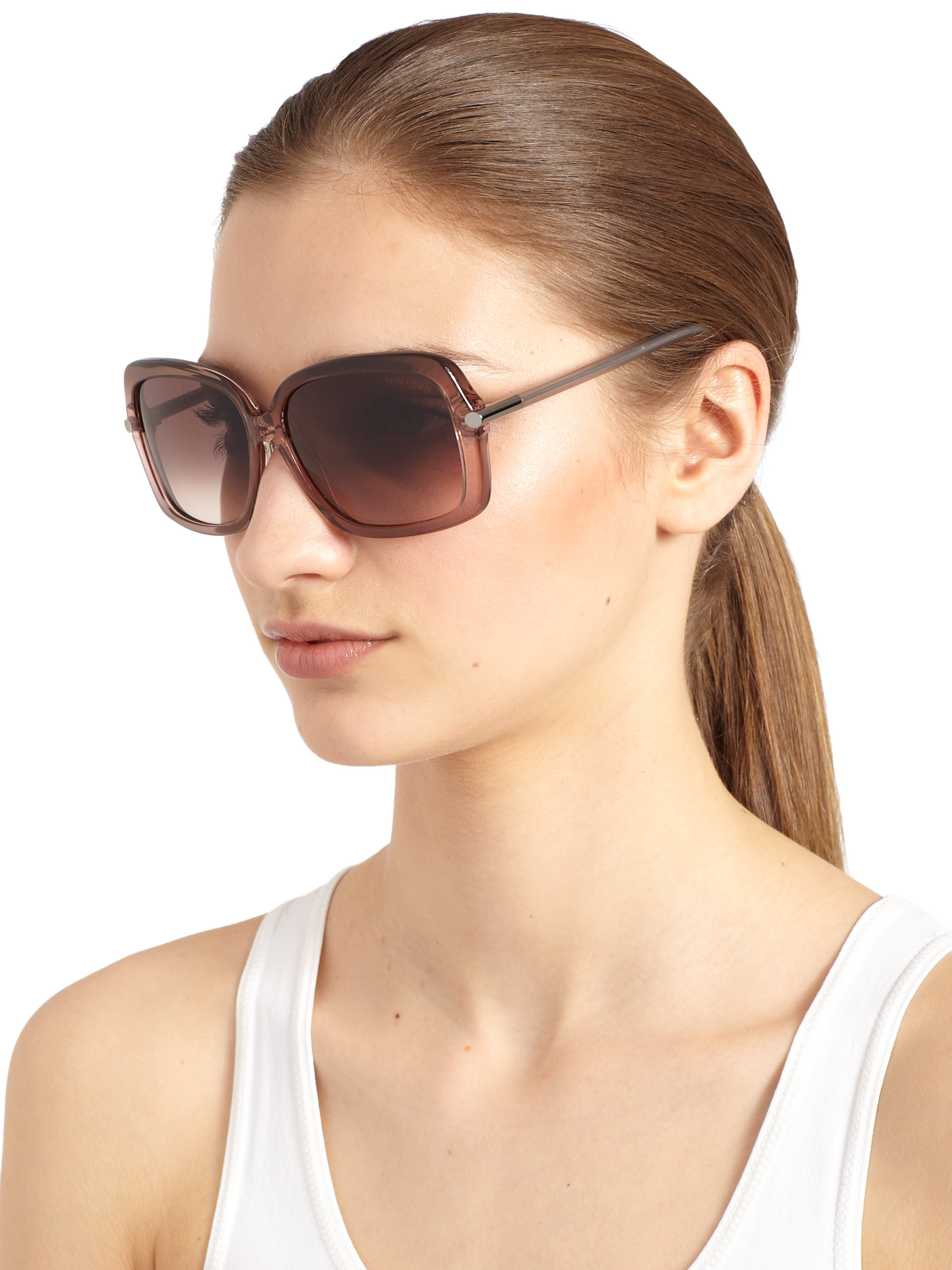 Lyst Tom Ford Paloma Oversized Square Sunglasses In Pink