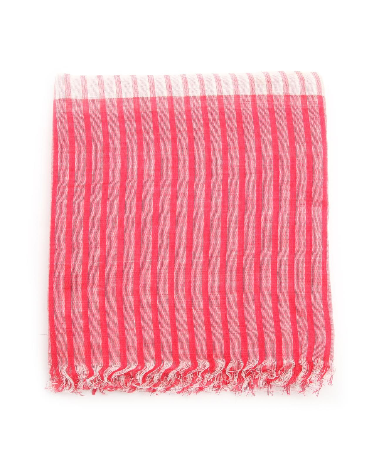 Menlook label Red And White Striped Scarf in Red for Men | Lyst