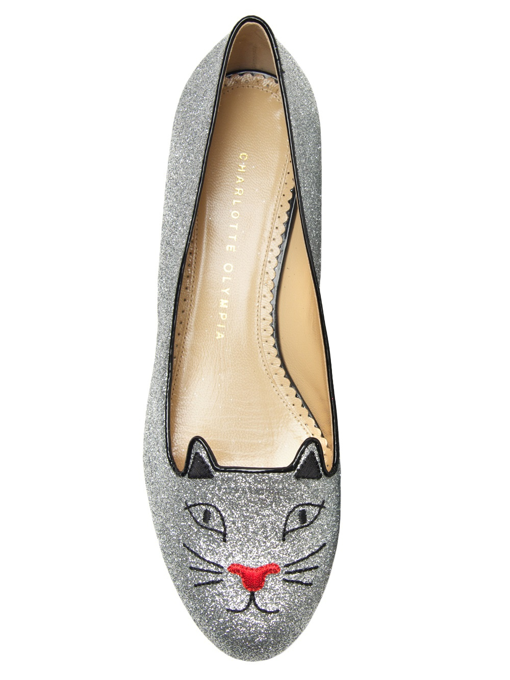 Lyst - Charlotte Olympia Kitty Loafers in Metallic