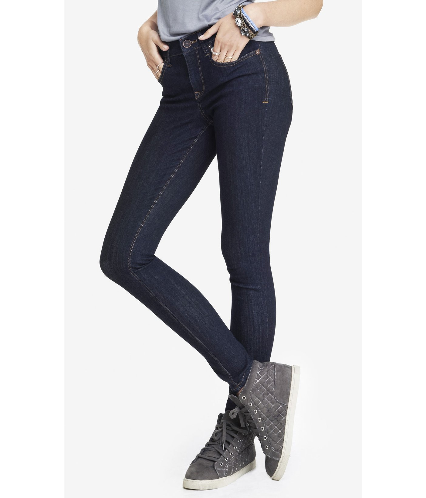 express mid rise denim legging in blue lyst express mid rise denim legging in blue lyst