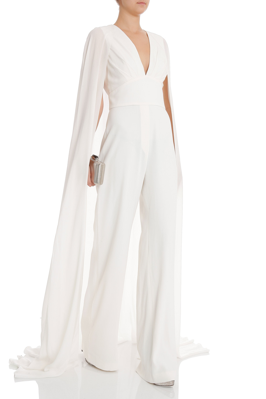 Elie Saab Bklss Jumpsuit With Train in White - Lyst