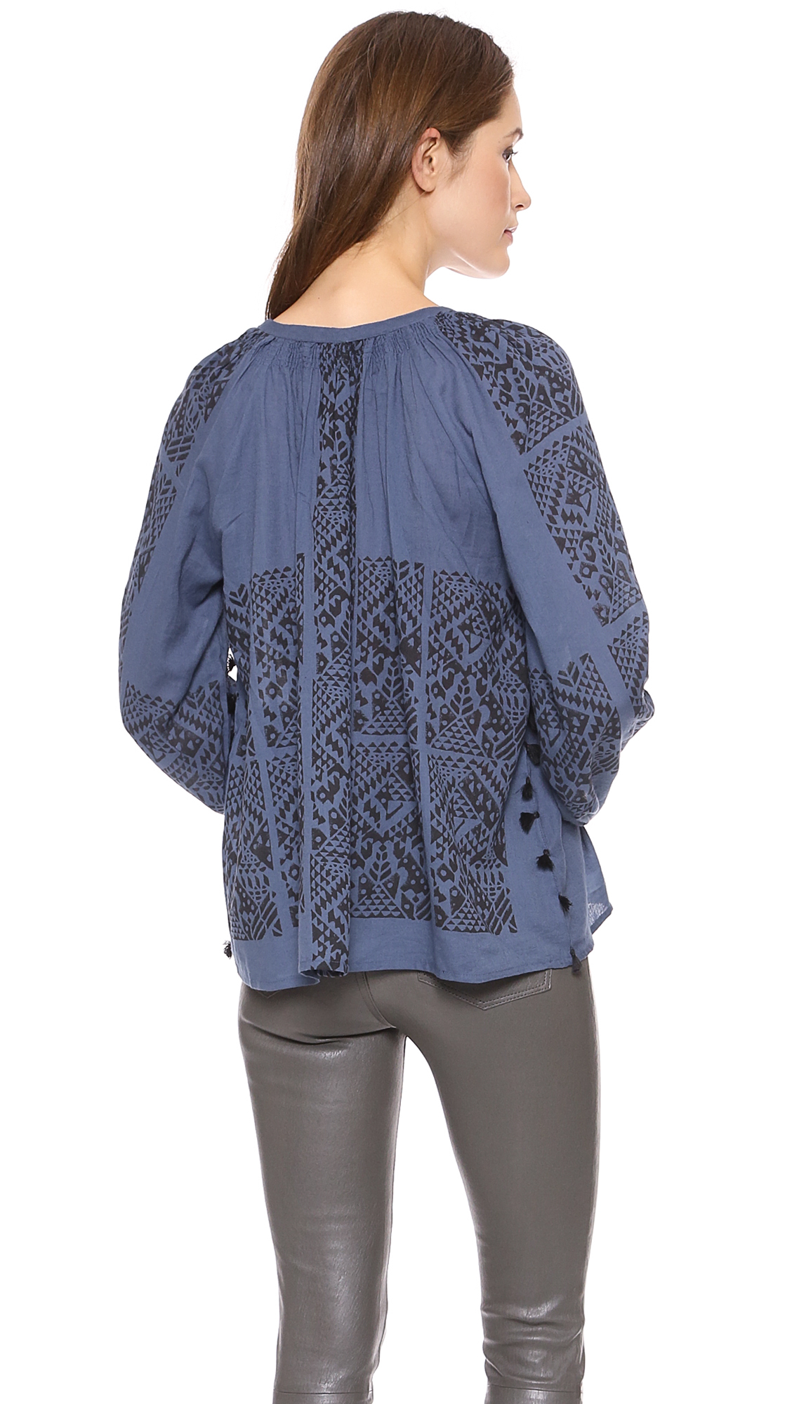 Lyst Antik  Batik  Baka Blouse  Blue in Blue