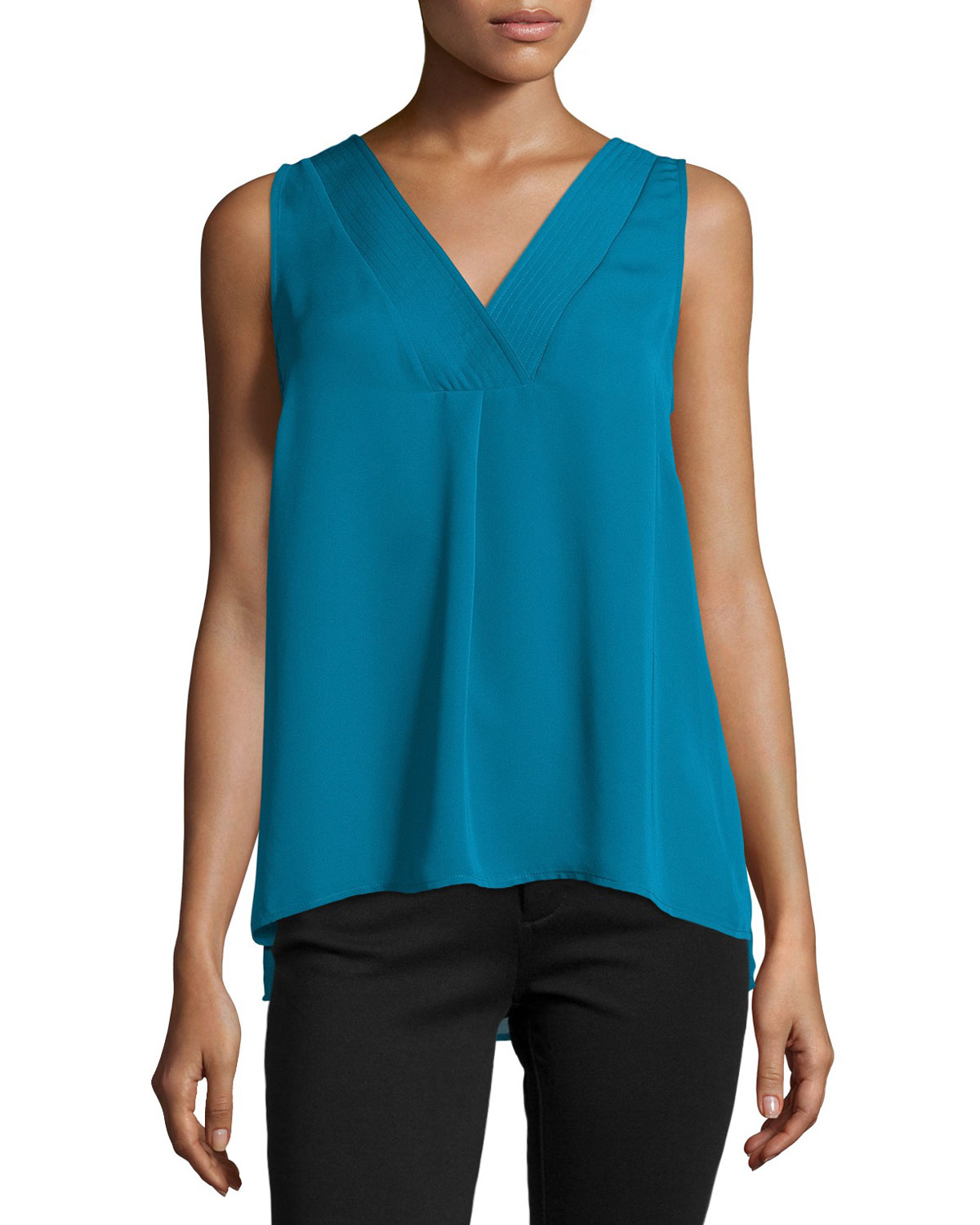 Laundry by shelli segal Sleeveless Double-layer Top in Black | Lyst