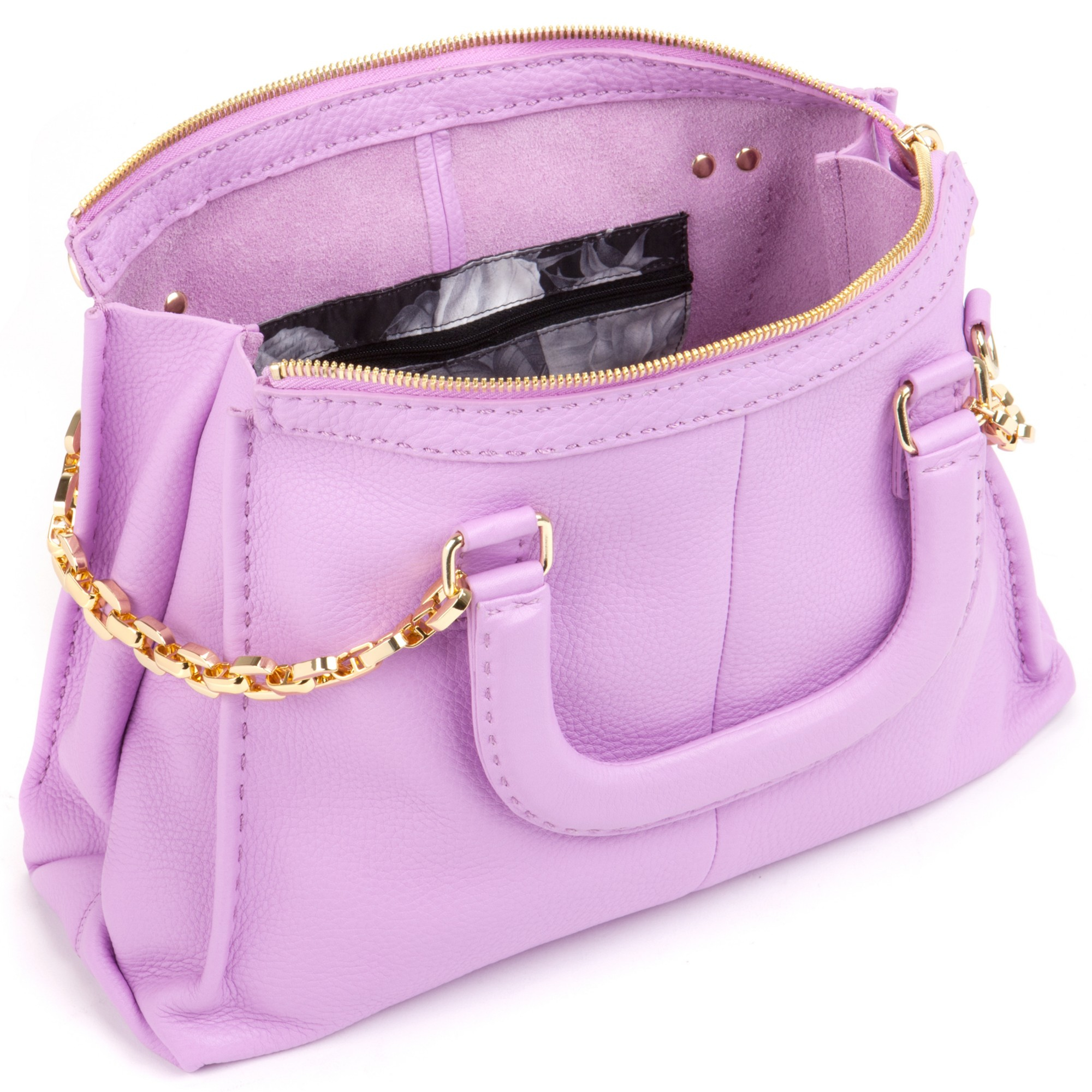 Ted baker Chanory Chain Trim Leather Tote Bag in Purple (Lilac) Lyst