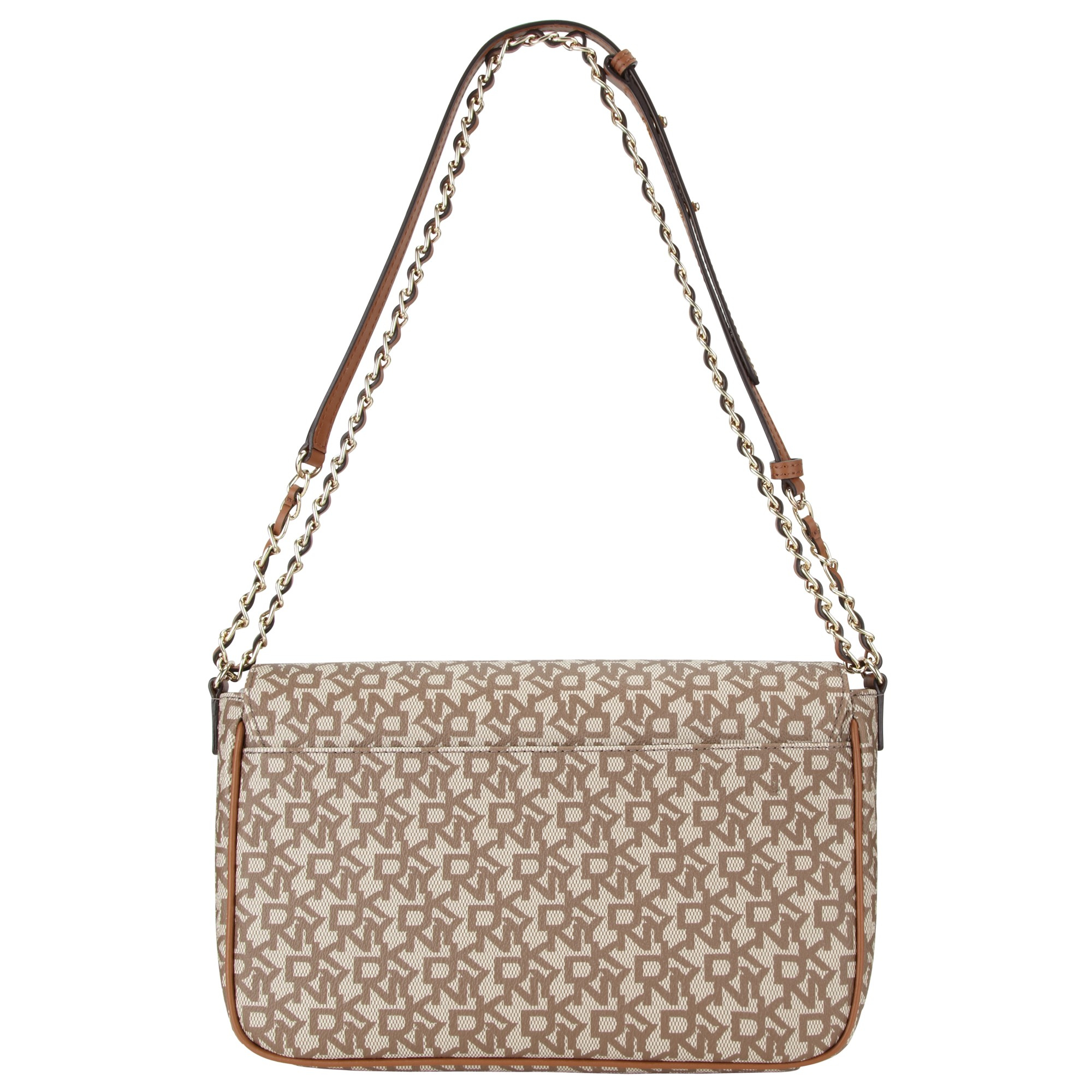 Dkny Heritage Coated Logo With Vachetta Shoulder Bag In Brown Lyst