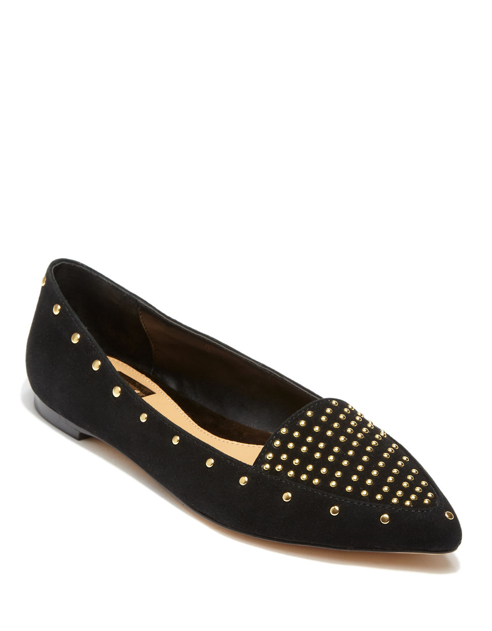 Dv By Dolce Vita Leena Studded Suede Flats in Black | Lyst