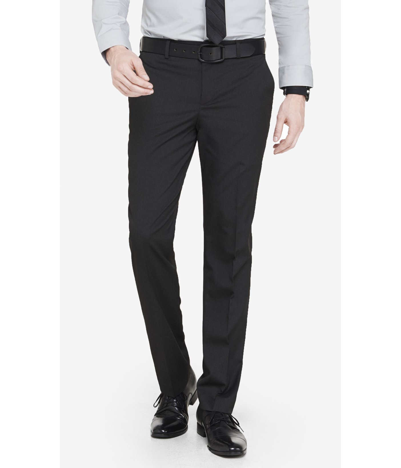 Express Slim Photographer Thin Stripe Black Dress Pant in Black for Men ...