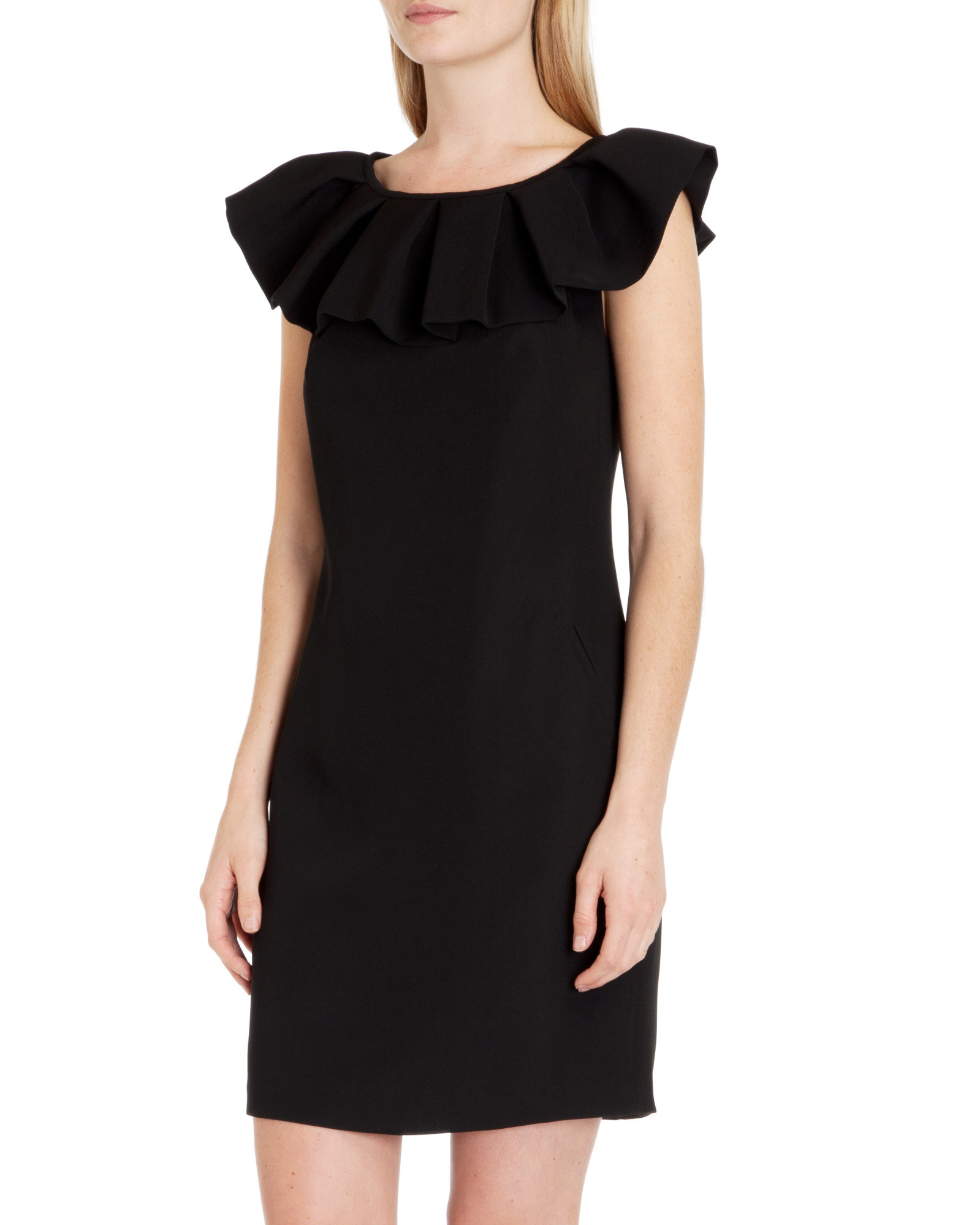 ruffle neck frock