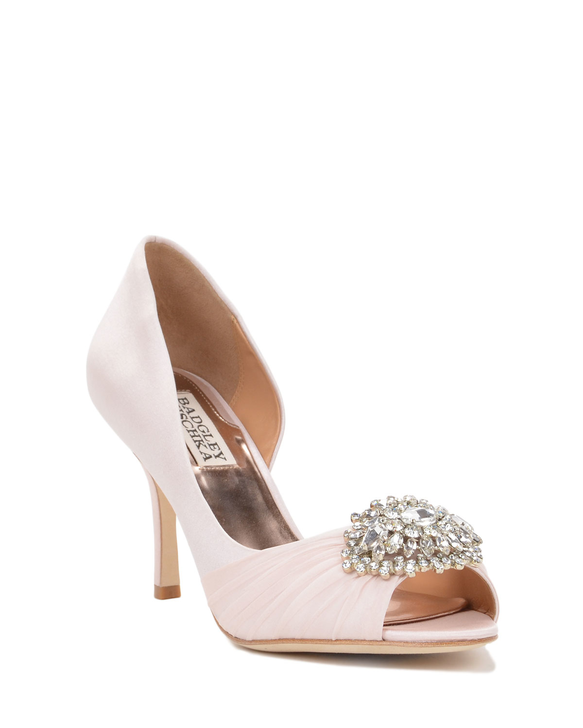 Badgley mischka Pearson Wide-width Embellished Pump in Pink | Lyst