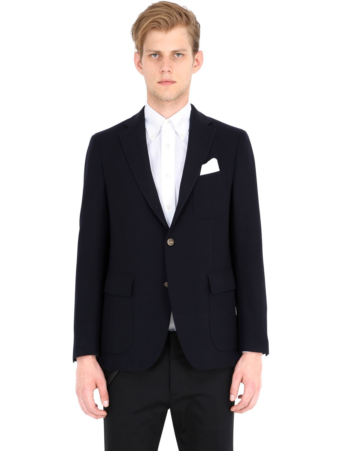 Brooks brothers Wool Blazer in Blue for Men (NAVY) | Lyst