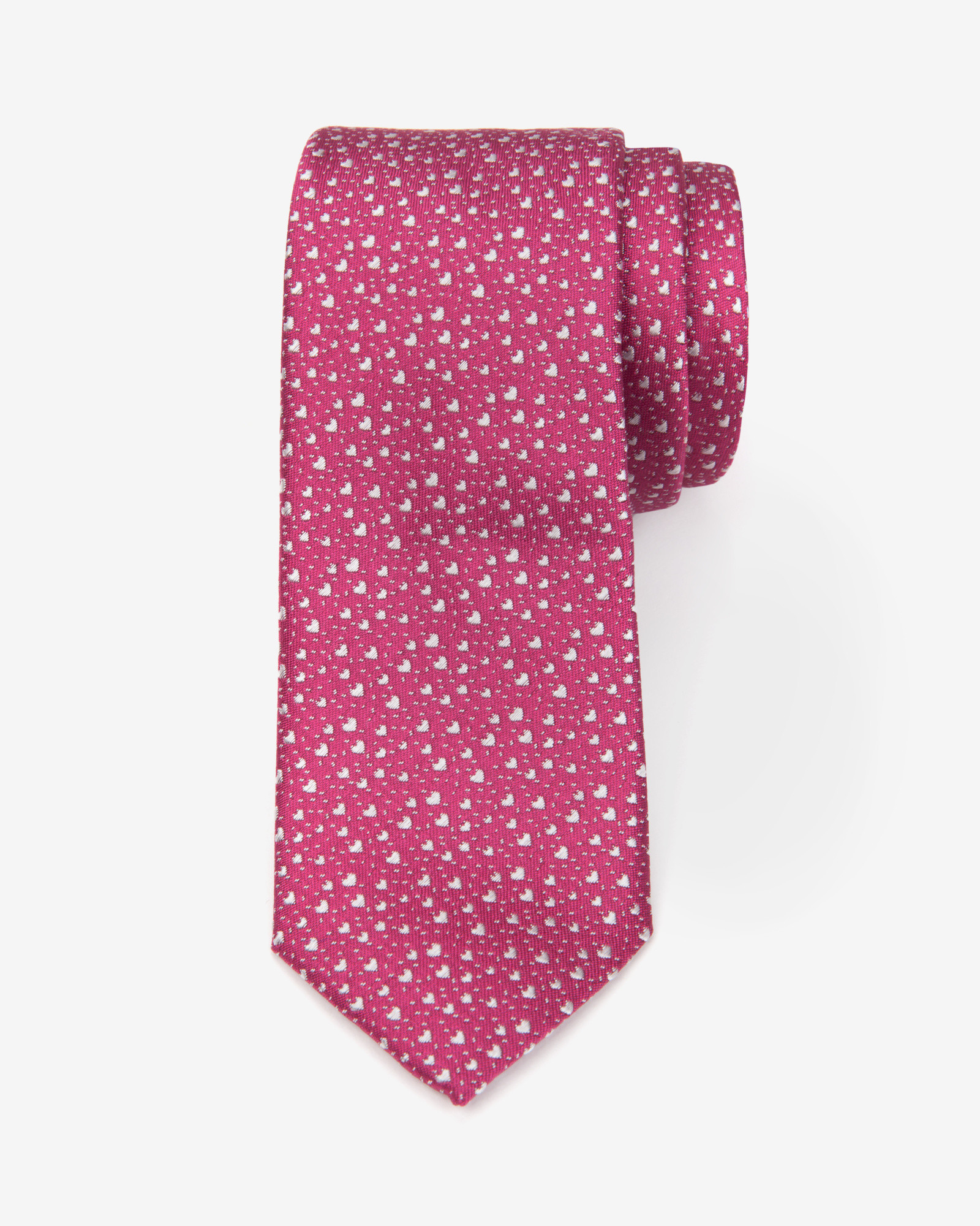 Ted baker Heart Patterned Tie in Pink for Men | Lyst