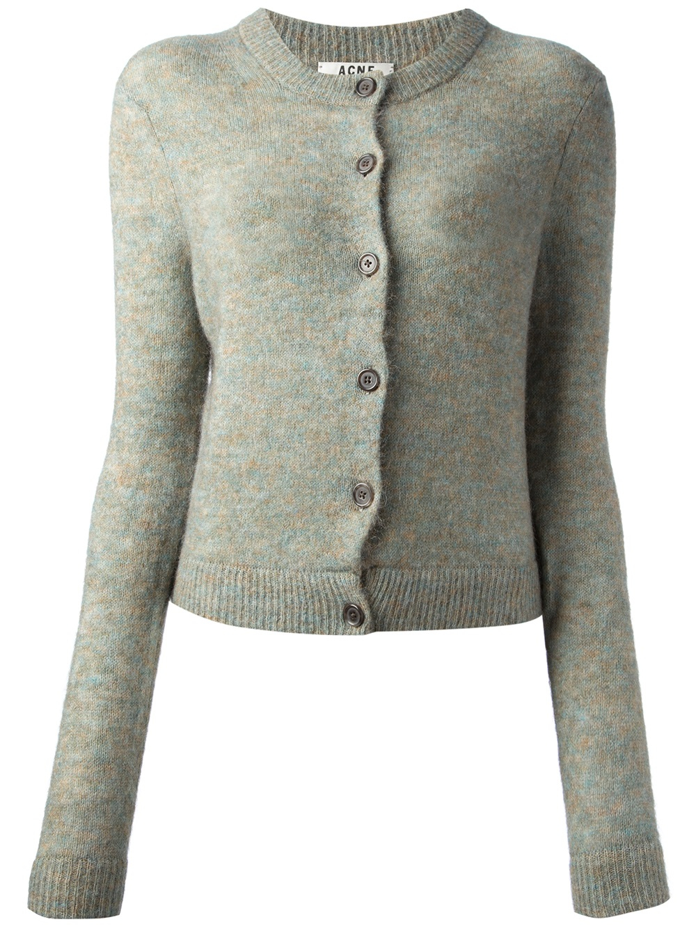 Acne Studios Fran Mohair Short Cardigan in Blue Lyst