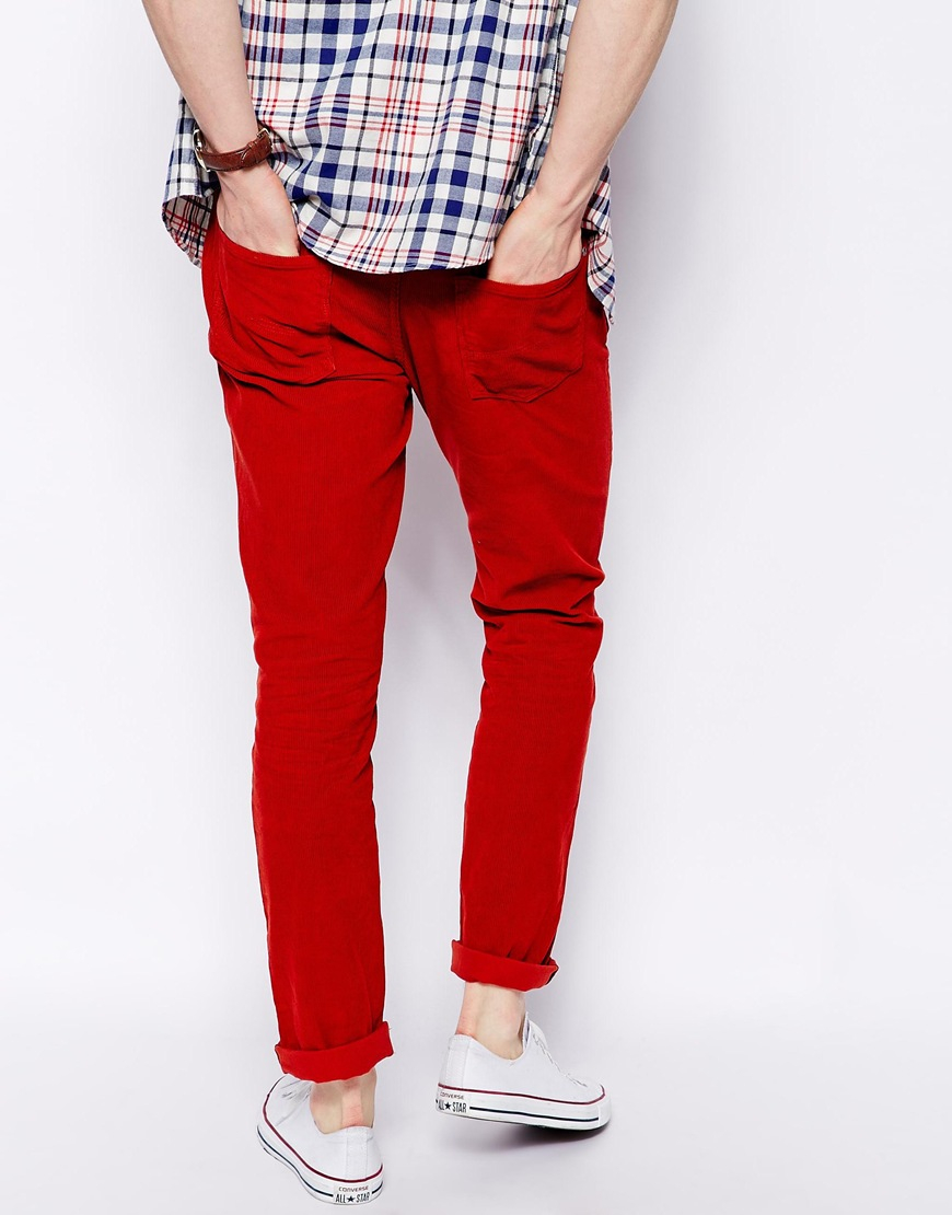 red cord pants