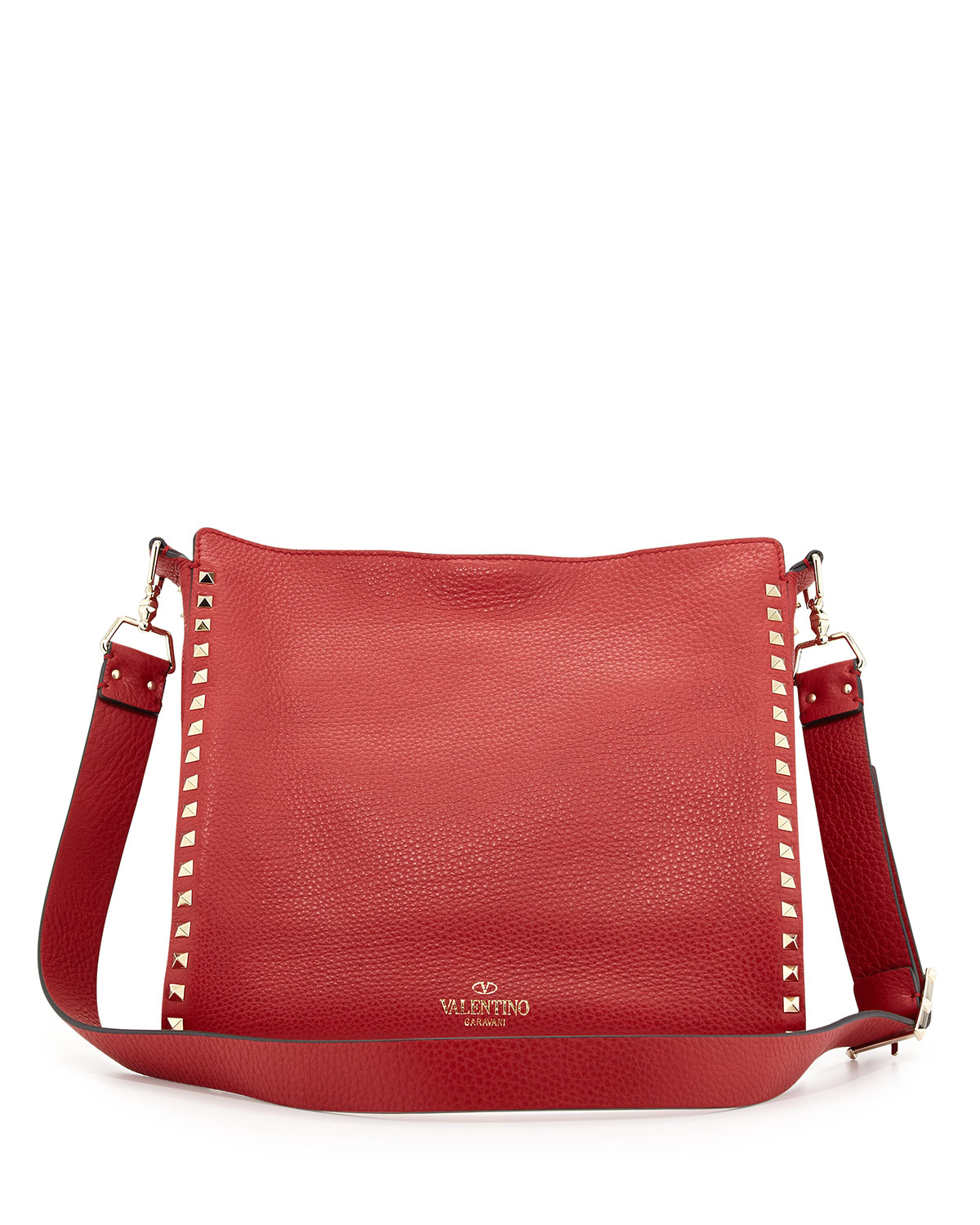 Valentino Red Rockstud Fliplock Messenger Bag Lyst