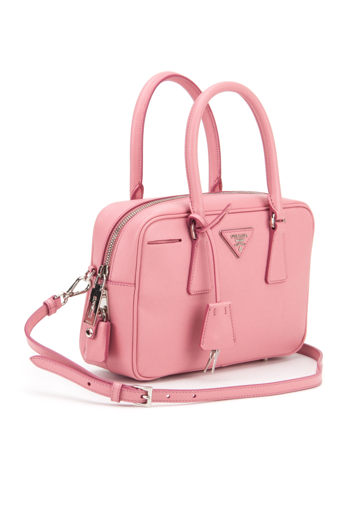 Prada Bauletto Saffiano Lux in Pink (PETALO 1) | Lyst  