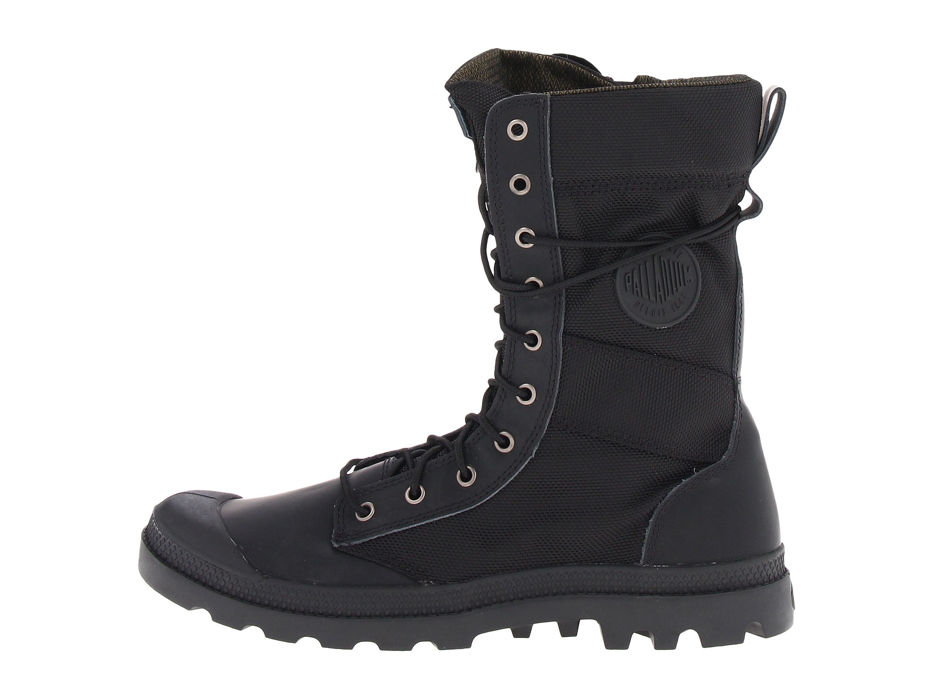 palladium black canvas boots