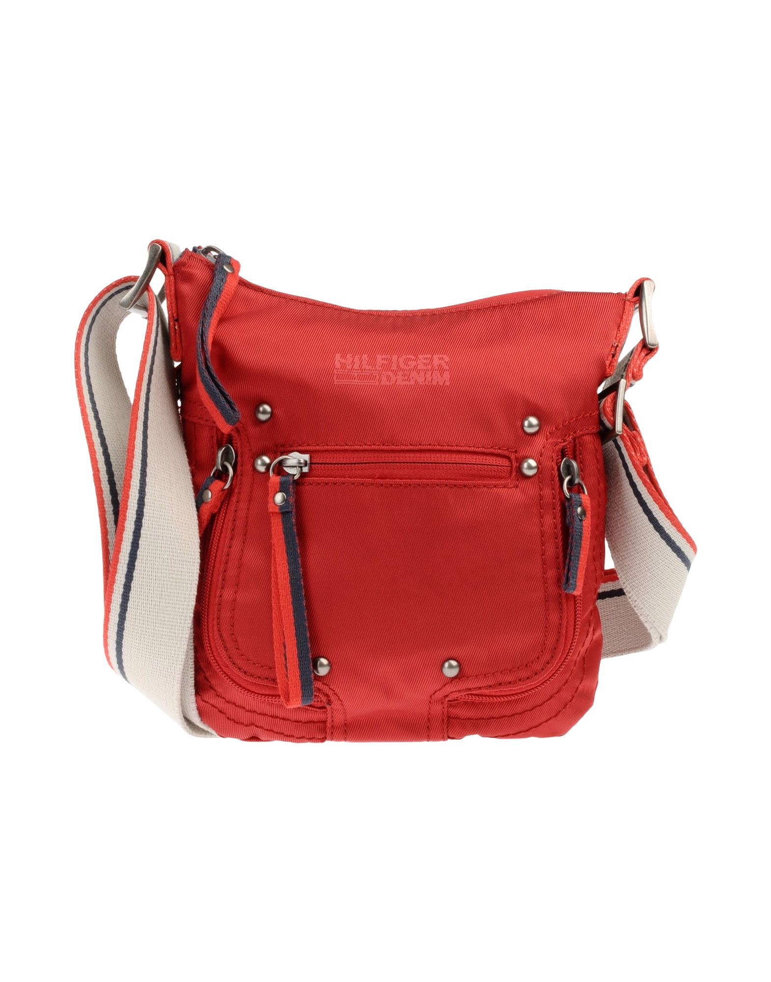 Tommy Hilfiger Denim Medium Fabric Bag in Red | Lyst