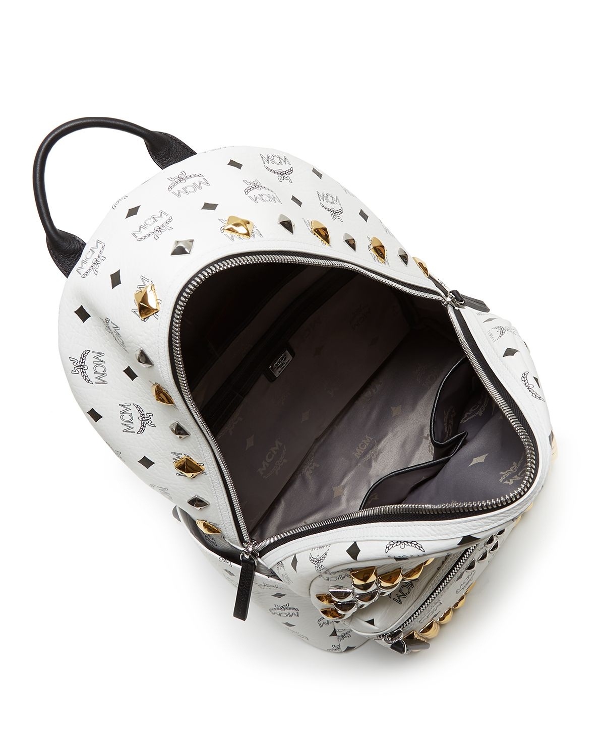 Lyst Mcm Backpack Stark M Stud Medium in White