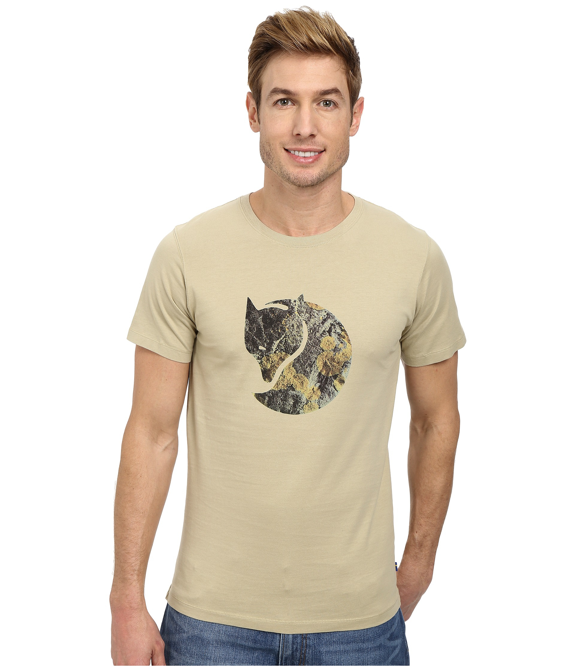 Fjallraven Rock Lichen Logo T-Shirt in Beige for Men (Cork) | Lyst