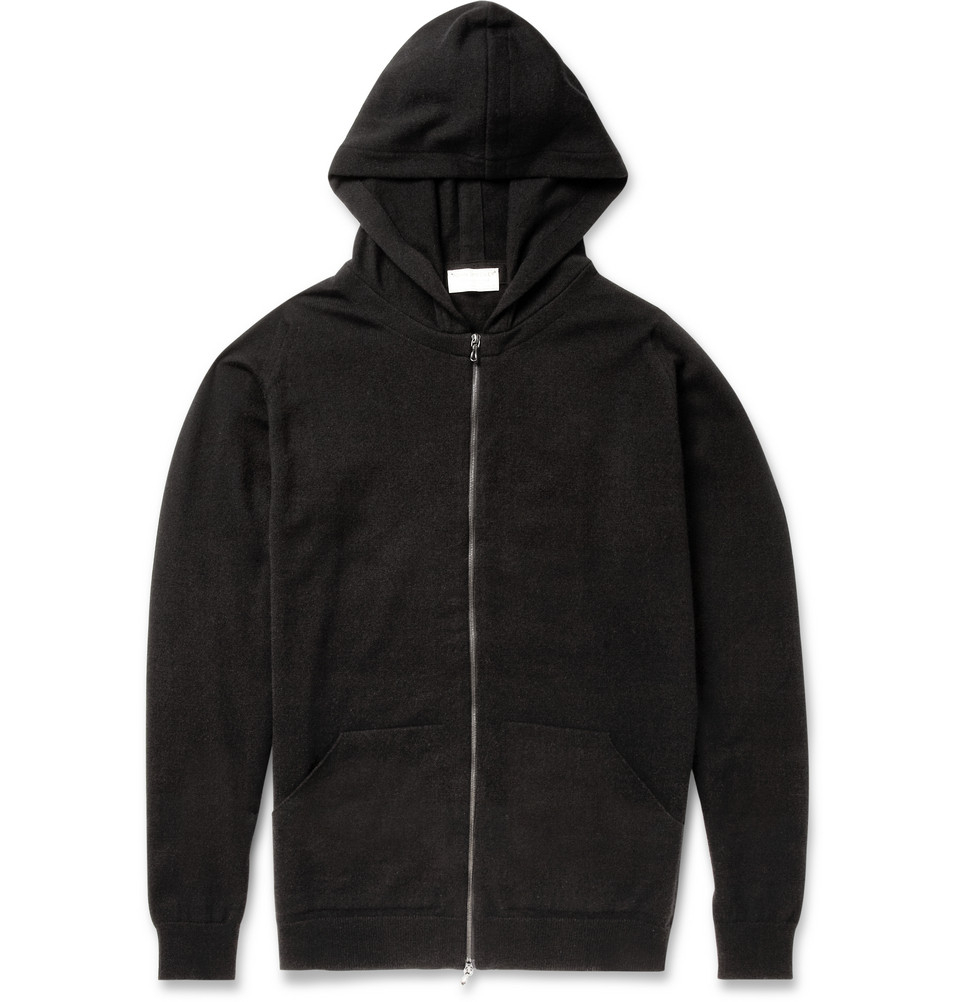 John Smedley Roma Cashmere Hoodie in Black for Men | Lyst