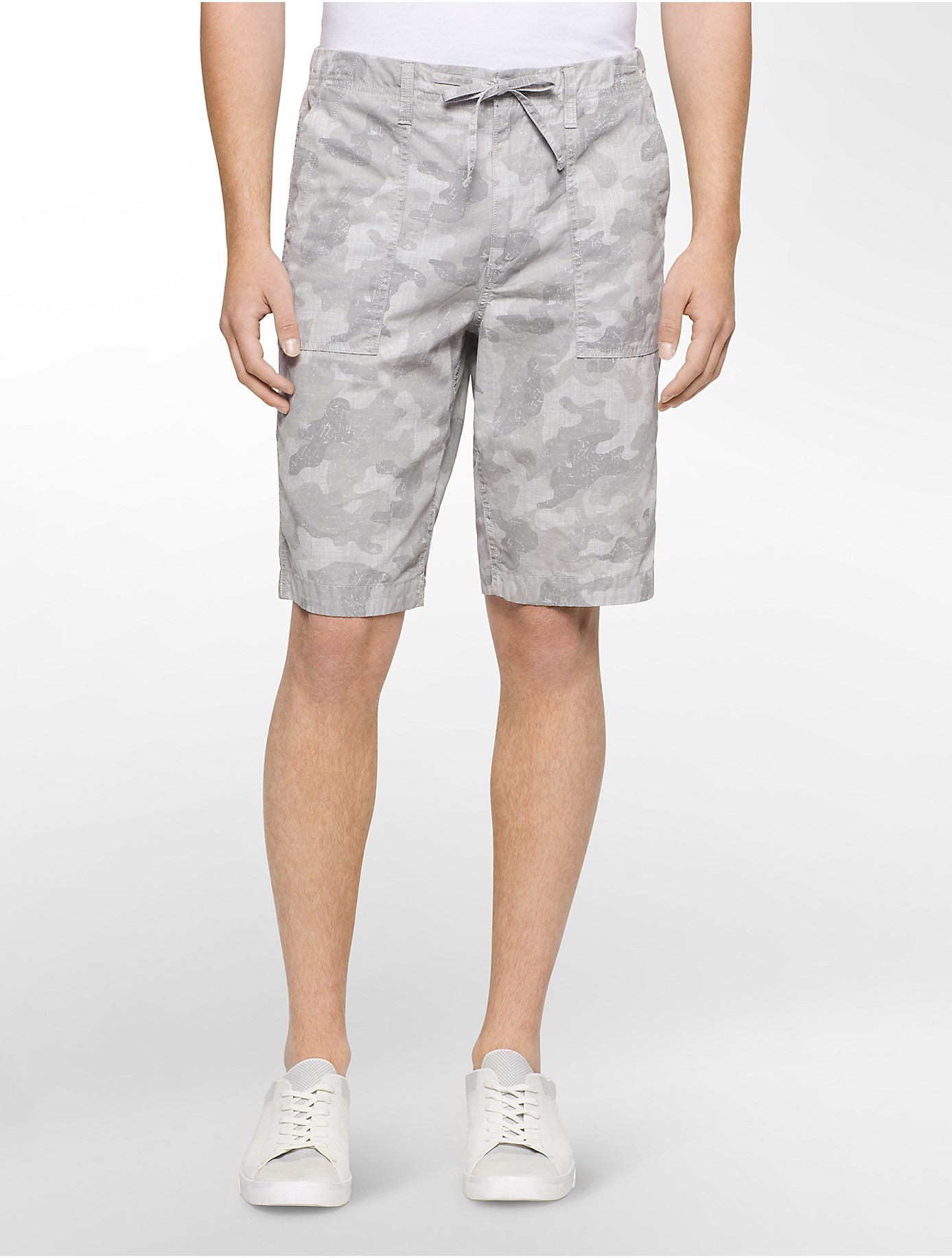 poplin jogger shorts