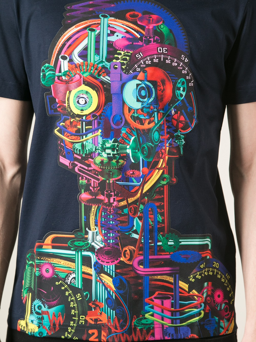 Juunj Robot Print Tshirt In Blue For Men Lyst 9975