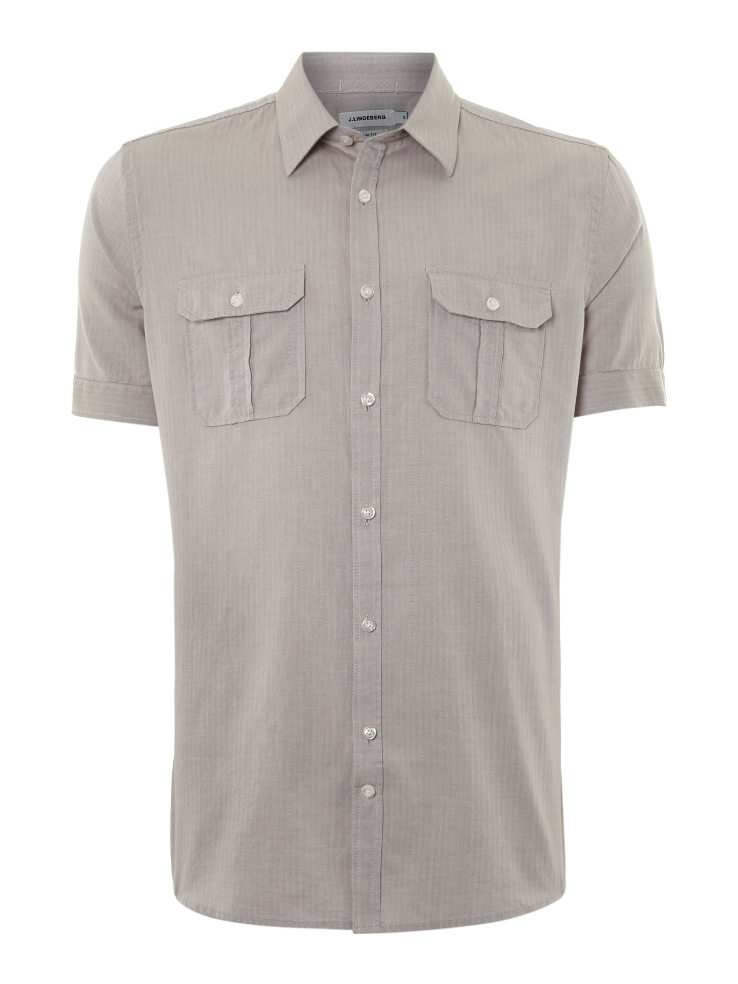 J. Lindeberg Two Pocket Short Sleeve Shirt in Brown for Men (Light ...