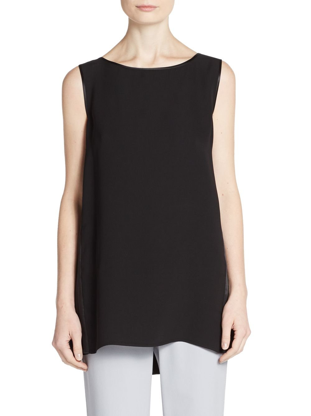 Lafayette 148 new york Merryn Silk Blouse in Black | Lyst