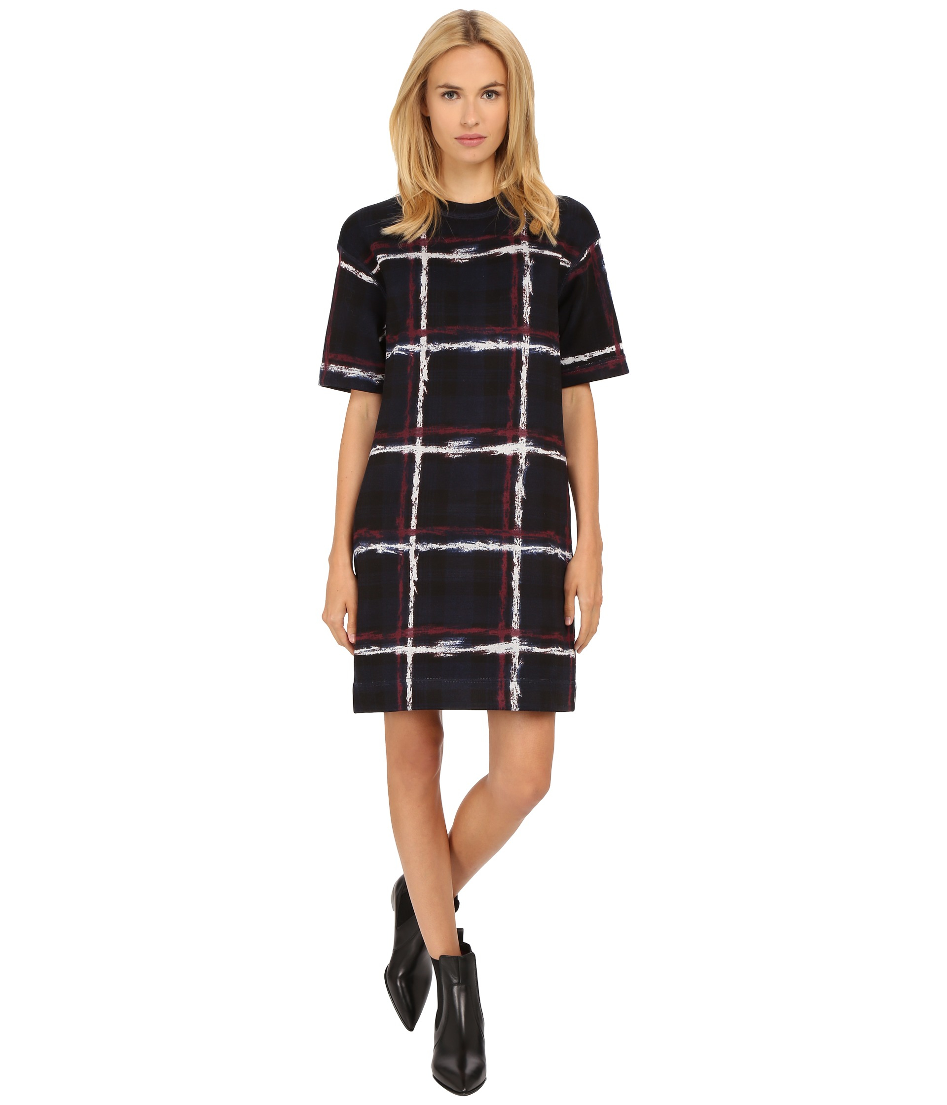 Marc by marc jacobs Chalky Tartan Crepe Dress - Gettysburg Blue ... Marc by marc jacobs Chalky Tartan Crepe Dress - Gettysburg Blue ...