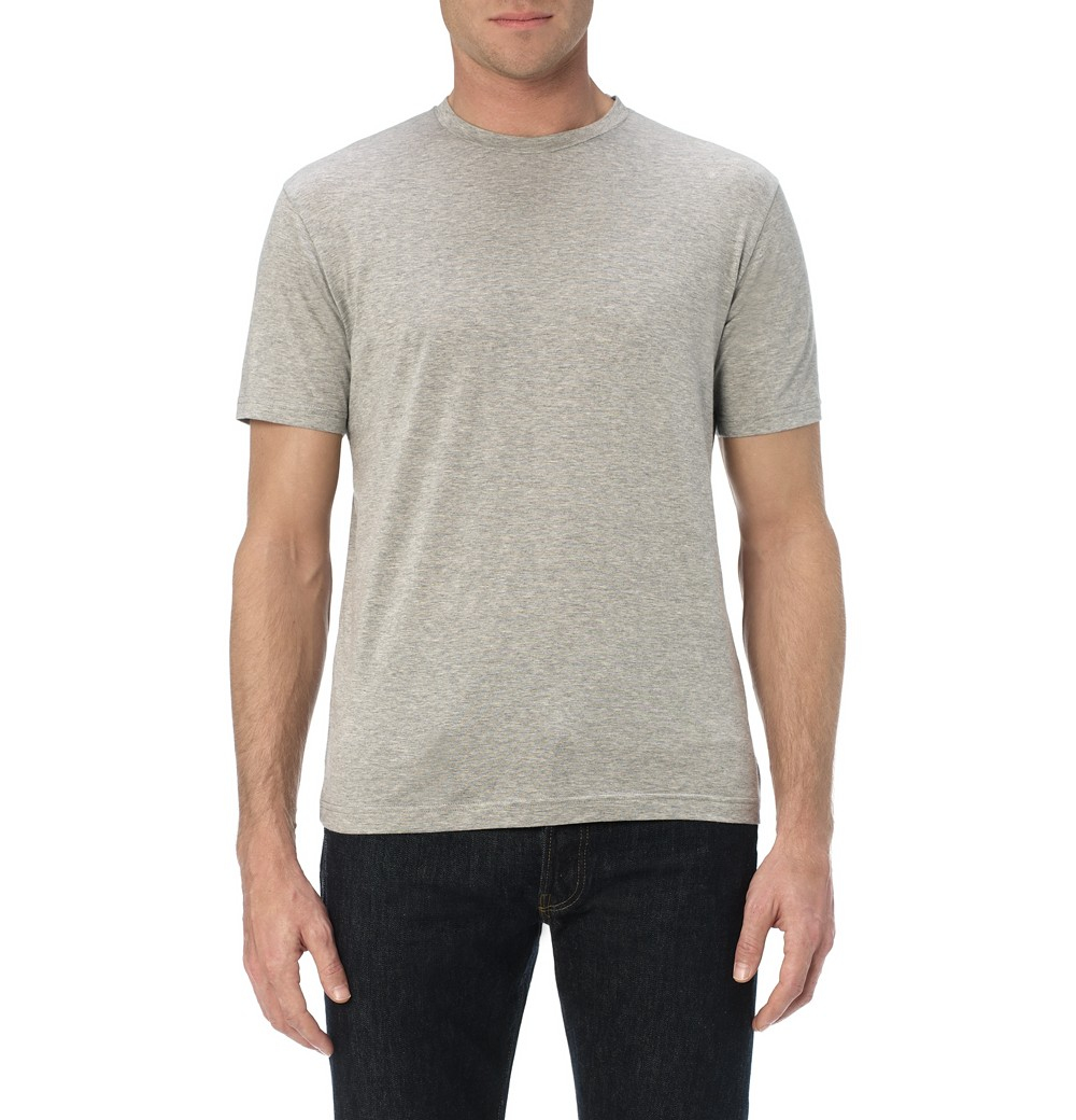 Lyst - Sunspel Riviera Crew Neck T-Shirt in Gray for Men