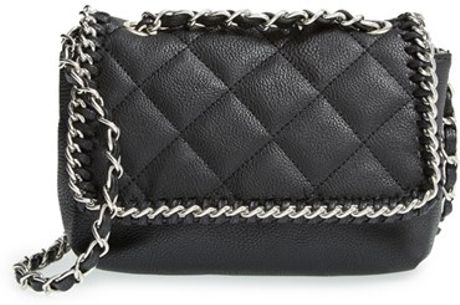 Steve Madden Quilted Flap Faux Leather Crossbody Bag in Black (BLACK/ BLACK) | Lyst