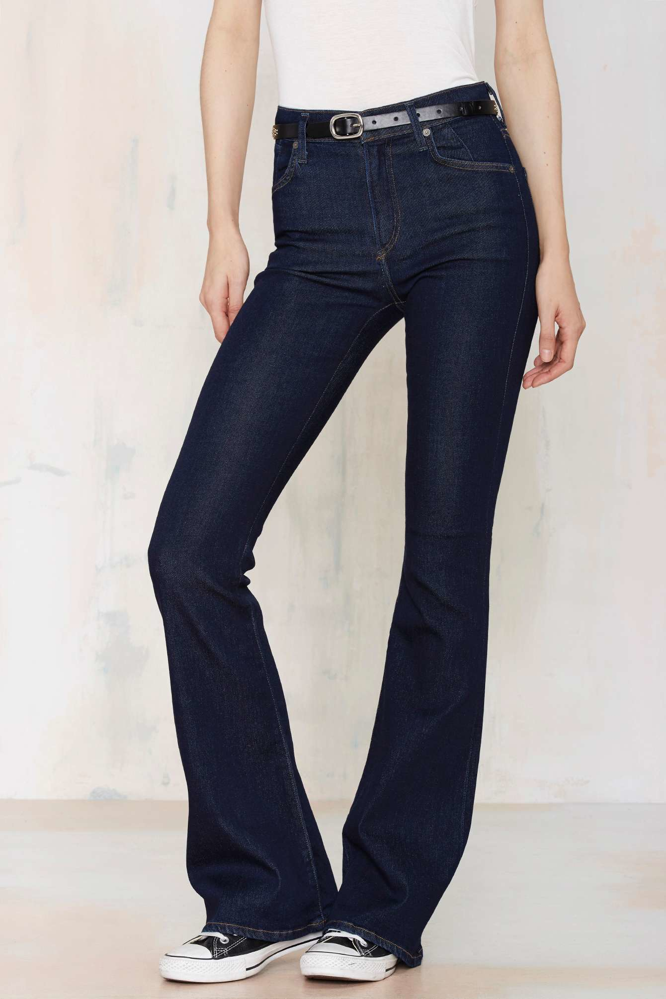 high waisted flare jeans