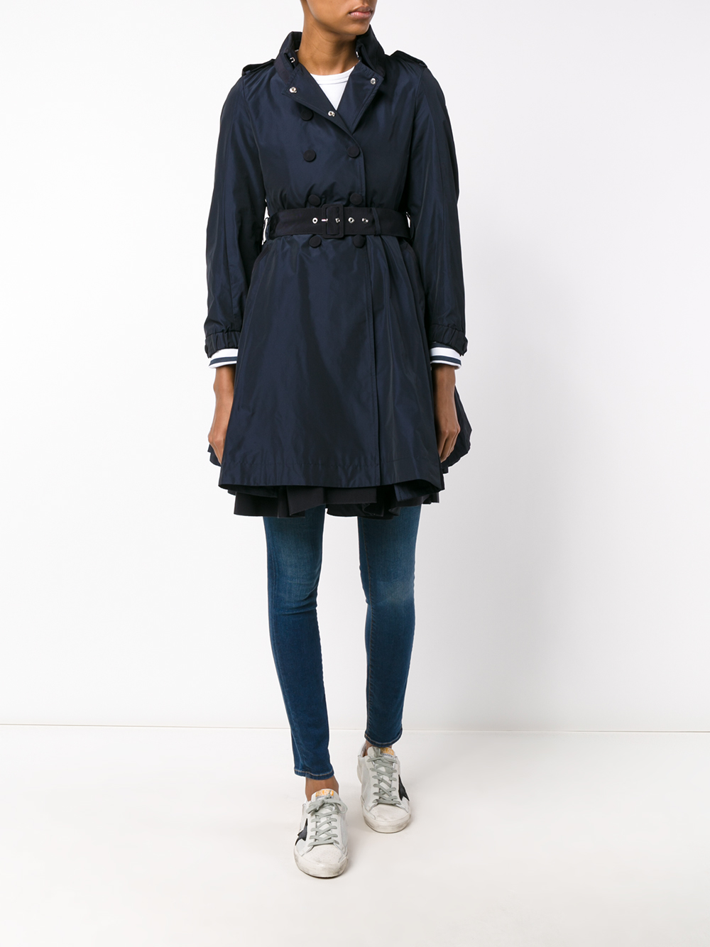 Moncler Padded Trench Coat In Blue For Men Lyst Moncler Ortie Jacket