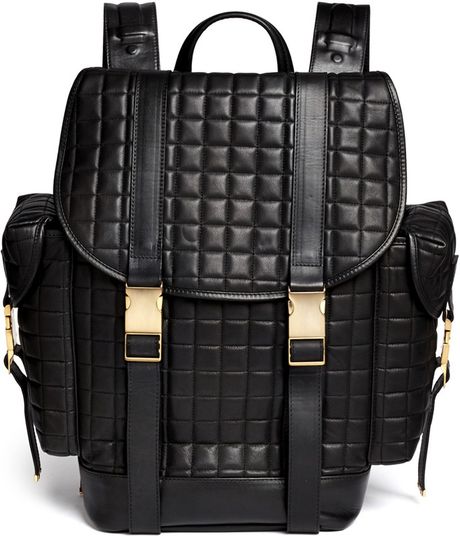 Neil Barrett 'Port Louis' Quilted Leather Backpack in Black for Men | Lyst