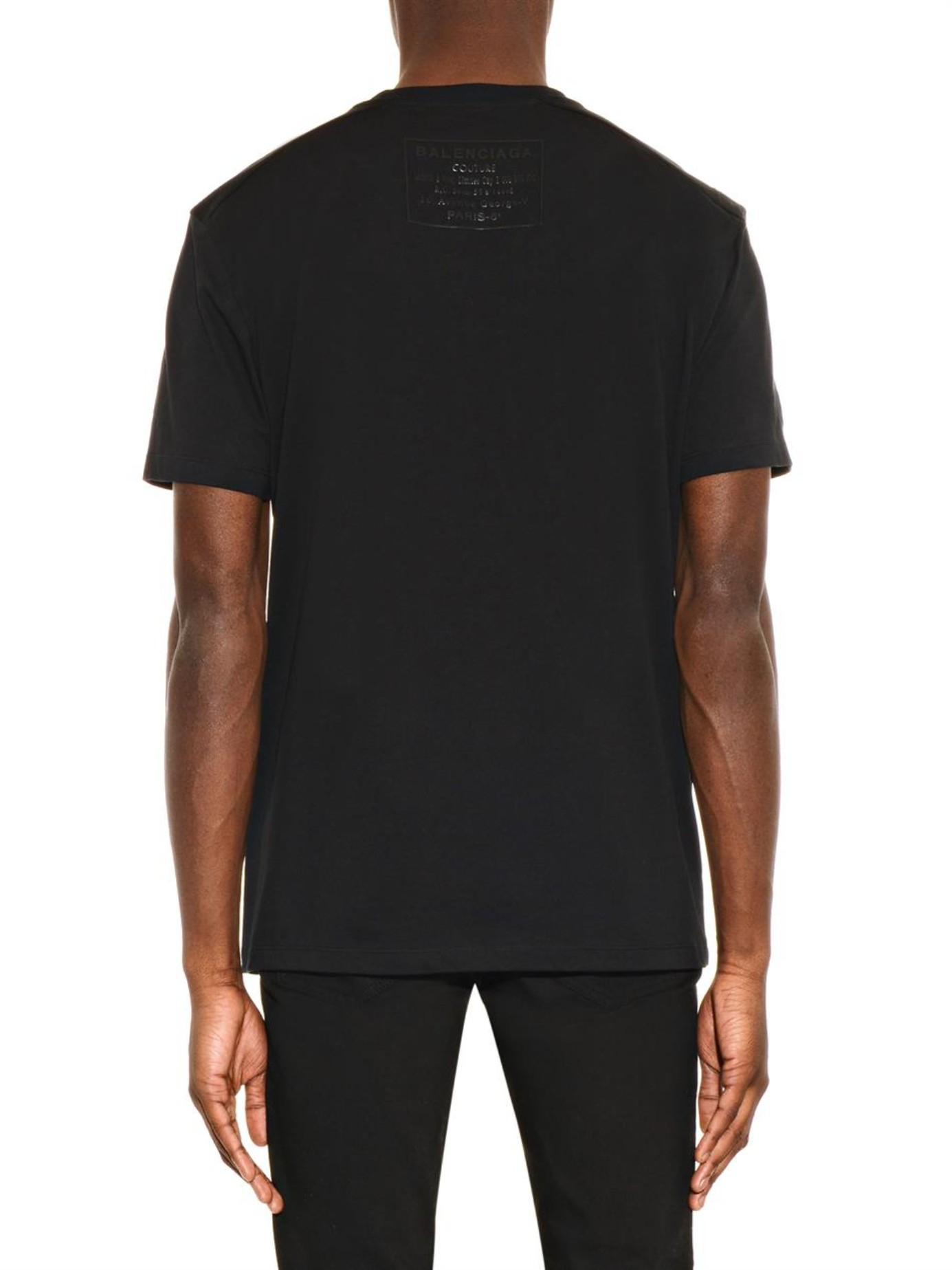 Mens Black Balenciaga T Shirt Iucn Water