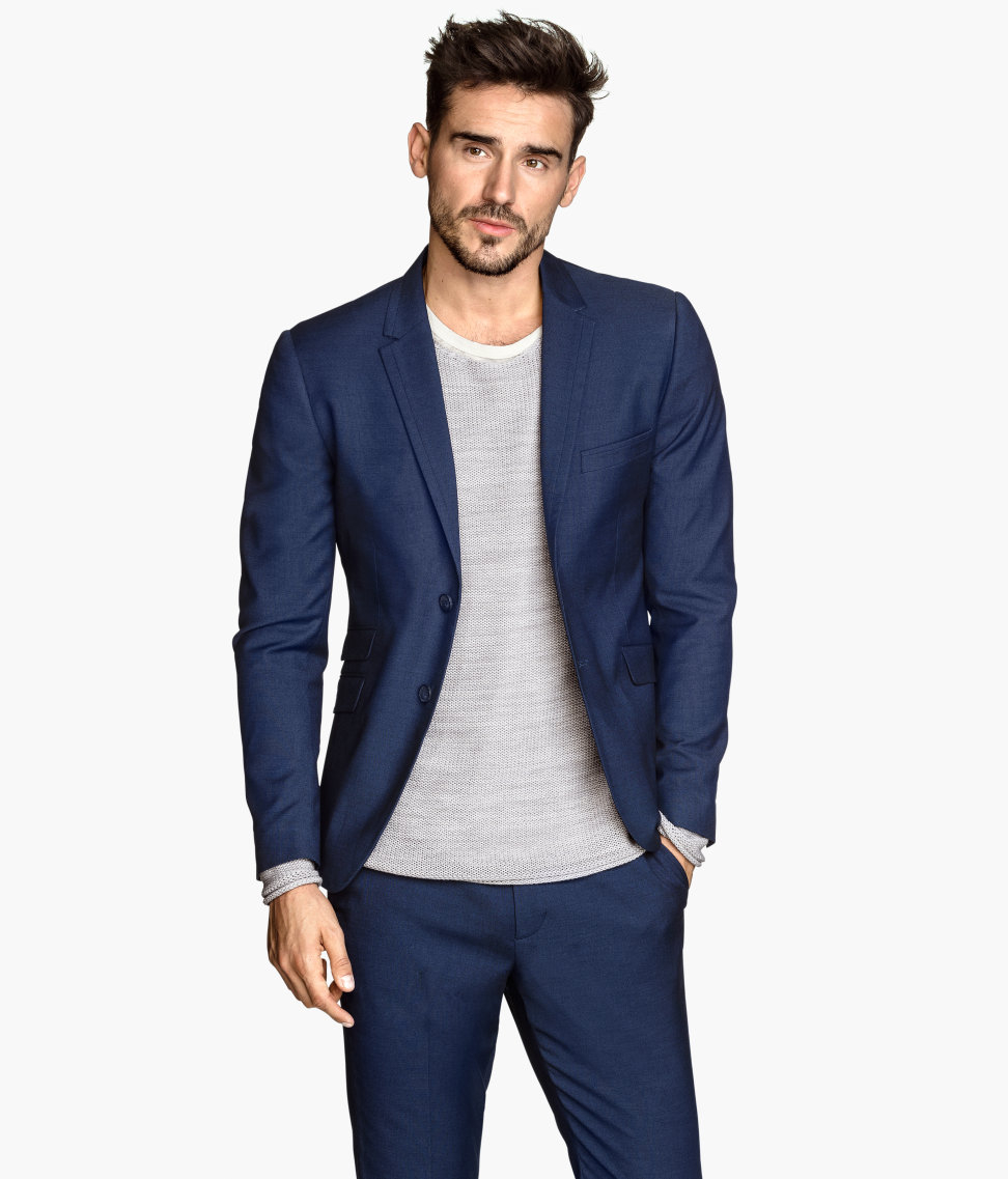 Lyst - H&M Jacket Skinny Fit in Blue for Men