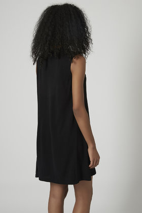 Topshop Half Sleeve Swing Dress in Black | Lyst