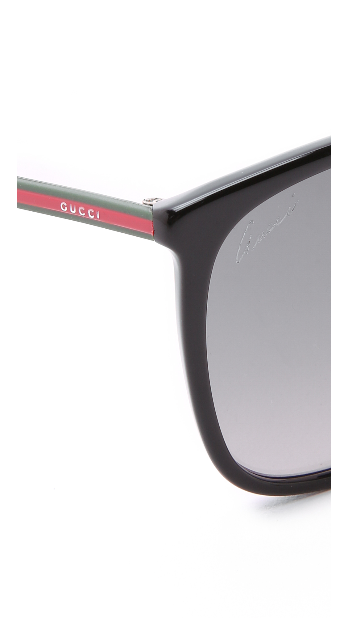 gucci eyeglasses with red and green stripe